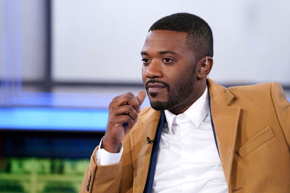 Ray J speaks with anchor Charles Payne during "Making Money" at Fox Business Network Studios on February 12, 2020 in New York City.