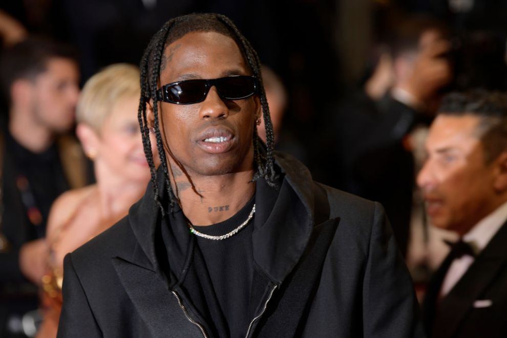 CANNES, FRANCE - MAY 22: Travis Scott attends the "The Idol" red carpet during the 76th annual Cannes film festival at Palais des Festivals on May 22, 2023 in Cannes, France.