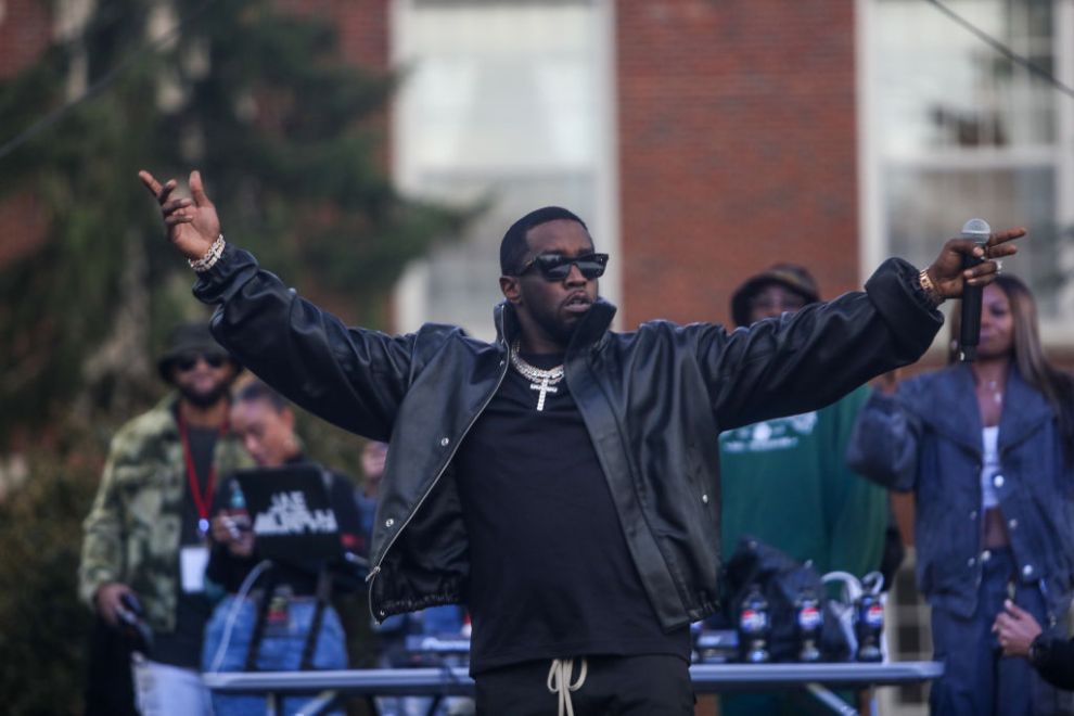 Sean "Diddy" Combs performs at Howard University's Yardfest on October 20, 2023 in Washington, DC.