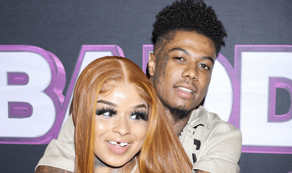 (L-R) chriseanroc and Blueface attend the ZEUS Network BADDIES SOUTH Houston Premiere at Regal Edwards Greenway Grand Palace ScreenX & RPX on June 12, 2022 in Houston, Texas.